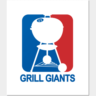 80's GrillGiant Blue text Posters and Art